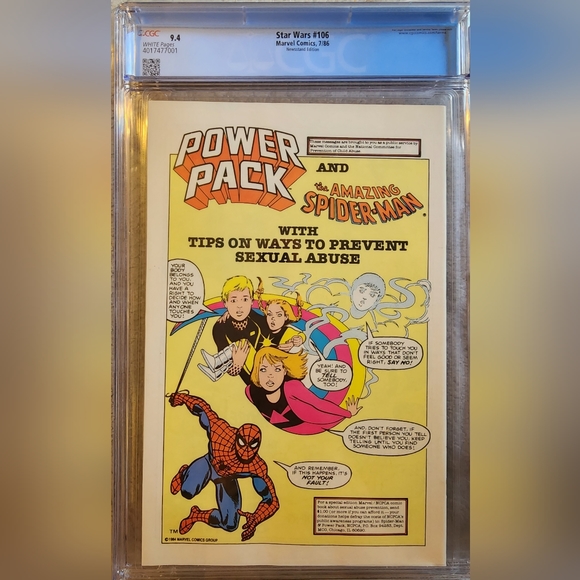 Star Wars #106 CGC 9.4 NM Graded Newstand Marvel 25th Anniversary Edition Comic! - Picture 4 of 4